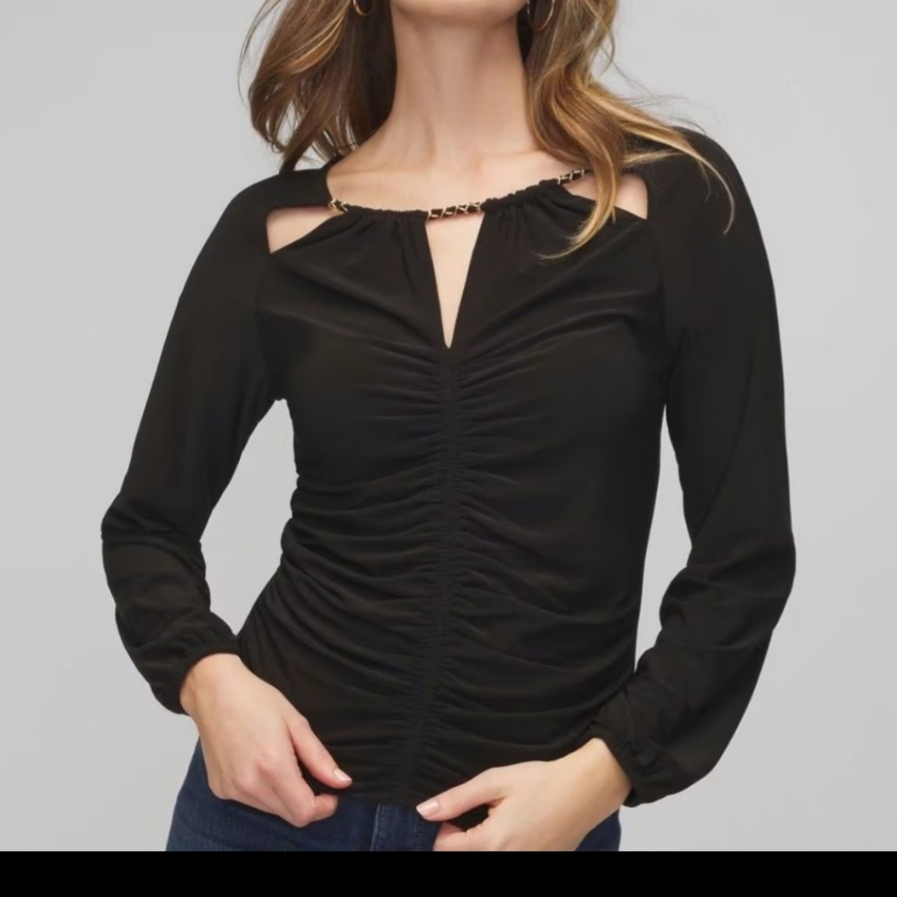 Ruched Jersey Knit Women's Top